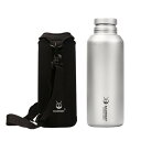 SILVERANT(シルバーアント) 純チタン製 ボトル 1200ml アウトドア 水筒 収納カバー付き 軽量 キャンプ用品(3)