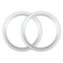 ACROPIX ユニバーサル5"サブウーファースピーカーリングカバースペーサースピーカーオーディオ装飾用サークル(メッシュグリルなし)ABSシルバートーン - 2個セット