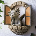 ガーデンオーナメント 置物 ガーデン オーナメント アウトドア 屋内屋外装飾 ガーデニング 置物 彫刻 ドラゴン アンティーク 樹脂装飾(キャビン内のドラゴン)