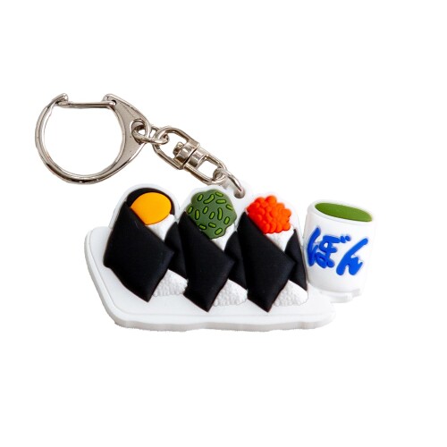 キリー&アソシエイツ(Kily&Associates) キーホルダー まちかど画廊 おにぎりぼんご 約6.5×4.2×1cm ホワ..