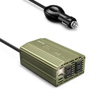 BESTEK 修正正弦波 300Wインバーター USB-C PD 30W + USB-A QC 18W 車載用インバーター DC12VをAC100Vに変換 シガーソケット コンセント A-MRI3010BU-GR-PD30W