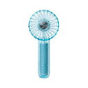 Life on Products ミニクリアファン LEDライト付 アクアグリーン ハンディファン ハンズフリーファン 小型扇風機 携帯扇風機 手持ち扇風機 ギ...