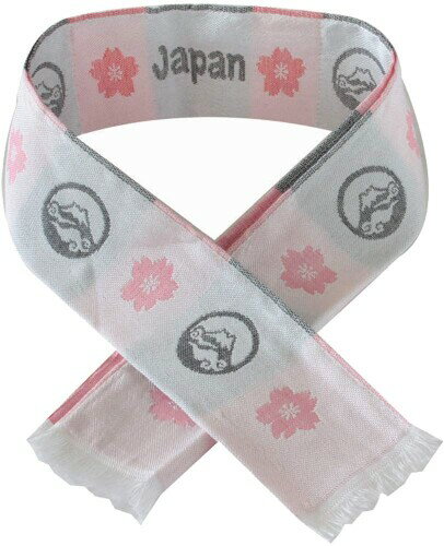 成願 クールマフラー ECO de 日本製 ひんやり マフラータオル 保冷剤ポケット付き クールタオル 16×90cm 日本 和風 KMNH-100