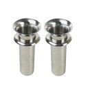 花立 ステンレス製 中入れ式 ツバ付 筒径48mm リング下深さ145mm 1対2本セット (RS48-145)
