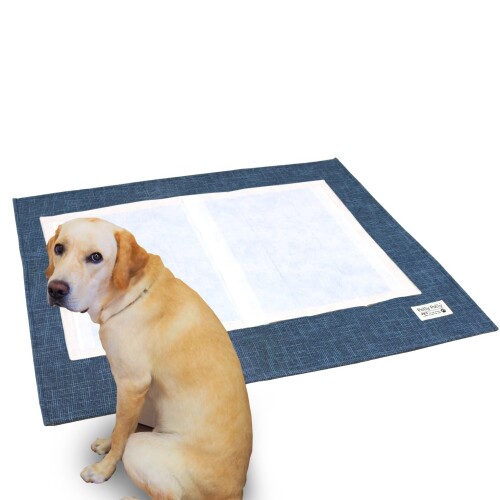 サンベルム(Sanbelm) 犬用 猫用 トイレの下に敷くマットL ブルー 100×86cm PallyPallyPET はっ水加工な..