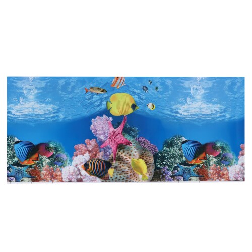 VOCOSTE 水族館の背景ポスター 水族館 水槽の背景装飾ステッカー 両面 122×50cm