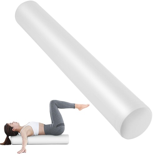 AULIFLOWER ストレッチ用ポール ヨガポール ロング 98cm 耐荷重130kg EPE 筋膜リリース エクササイズポール フォームローラー トレーニング フィットネス ダイエット 運動 ホワイト
