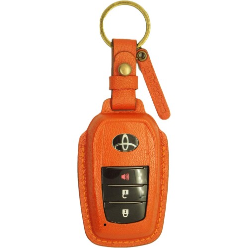 (トリコローレエクスチェンジ) ハリアー(80系) 最高級 本革 スマートキーケース(1SC6T0233) 橙 オレンジ