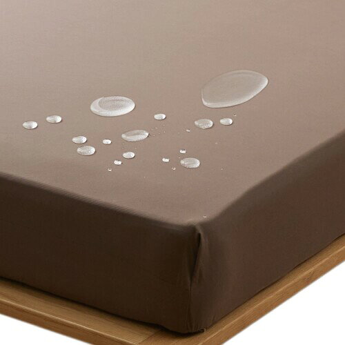 アクア(AQUA) AQUA(アクア) 防水ボックスシーツ ブラウン シングル 抗菌防臭 ダニ通過ゼロ 防水シーツ ..