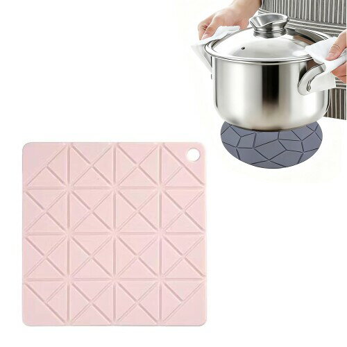BOJIDO コースター 角型タワー シリコン 断熱のカップマット 茶パッド コップ敷き ソフト コースター 耐熱 滑り止め 簡単に洗える おしゃれ （角型 ピンク）