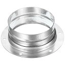 PATIKIL 150 mm ダクト接続 金属フランジ継手 ダクト気密カップリング ベント延長 フランジ付き 暖房 冷房 換気 HVACシステム用