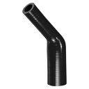 X AUTOHAUX シリコンホース シリコンパイプ ラジエーターホース 1個 内径19-32mm 長さ102mm エルボ45度 ブラック 車 建設機械 工業用...