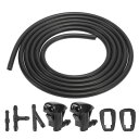 X AUTOHAUX フロントガラスウォッシャーノズルキット 2 mフロントガラスウォッシャーホースと3つのコネクタ付き 85381-44010 Toyotaに対応 Sienna Solara Tacoma Prius Corolla用