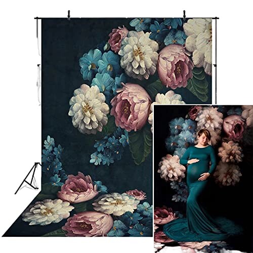 バック紙 背景紙 新生児写真 マタニティフォト 写真撮影背景 妊婦 ベビー ニューボーンフォト 撮影小道具 フォトスタジオ 壁紙 花 フラワー (11348-11557) Type-3 ビニール60x90cm