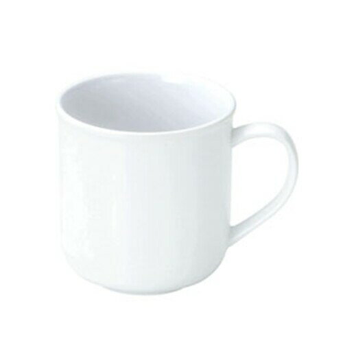 OGISO(おぎそ) アウトレット 280cc 大きめハンドル付き 子供用 コップ カップ 大容量 子ども食器 食洗機 電子レンジ 割れにくい 軽い 陶磁器 強化磁器 保育園 ホワイト