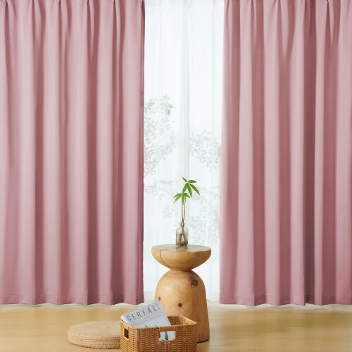 クモリ(Kumori) カーテン 2枚セット 自然光を取り入れる ほどよい遮光性 カーテンセット 薄手 スッキリと目覚め 遮熱 防寒 UVカット 遮像 節電効果 省エネ 洗濯可能 無地 おしゃれ 寝室 リ