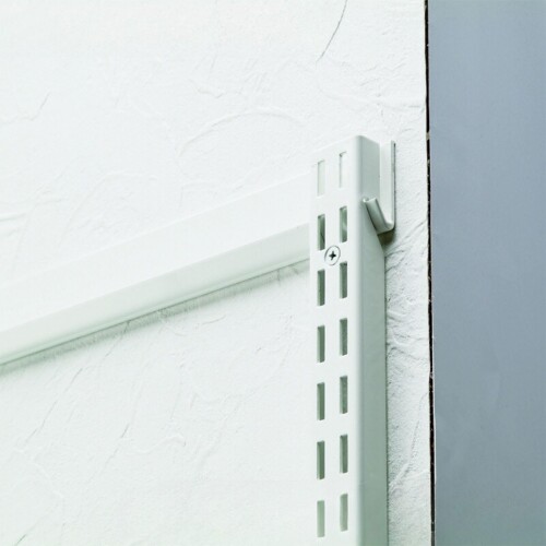 藤山(FUJIYAMA) Fitrack(フィットラック) 収納ベースパーツ FKレール ホワイト 幅61.5cm(幅60cm用) おしゃれ シンプル スリット クローゼット 玄関 押入れ 空間 壁面 可動棚 支柱 整理 部品 FR0615A