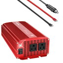 BESTEK 車載インバーター 1000W DC12VからAC100Vに変換 USBポート2つ搭載 シガーソケットコンセント 車載用 カーインバーター 6つの安全保護機能付き キャンプや災害時に最適 A-MRI10010-RD