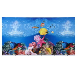 VOCOSTE 水族館の背景ポスター 水族館 水槽の背景装飾ステッカー 両面 52×30cm