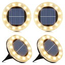 ソーラーライト 屋外 埋め込み式 ガーデン - 12LED ガーデンライト ソーラー 自動点灯 光センサー ソーラーフロアライト IP65防水 1200mAh ...