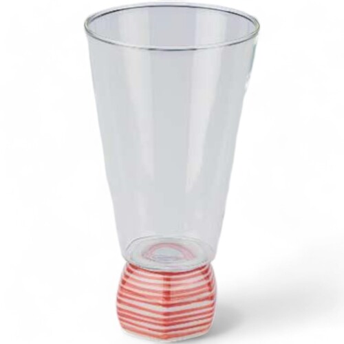 匠美風 有田焼 6cm ぐい呑み 一合 グラス 六角 ライン赤 日本製