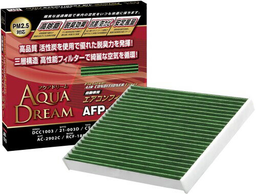 アクアドリーム 自動車用 エアコンフィルター PLATINUM トヨタ/スバル/ダイハツ用 AFP-1010 銀イオン抗..