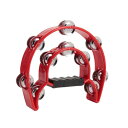 キクタニ 軽量 プラスチック製 半月型 タンバリン ブラック 828C RED