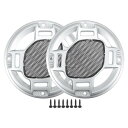 ACROPIX 4インチカースピーカーグリルカバーメッシュラウンド4インチオーディオスピーカーサブウーファーガードプロテクターケースマウントネジ付き鉄製シルバー...