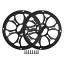 ACROPIX ユニバーサル5インチカースピーカーグリルカバー ラウンド5インチオーディオスピーカーサブウーファーガード保護ケース マウンティングネジ付き AB...