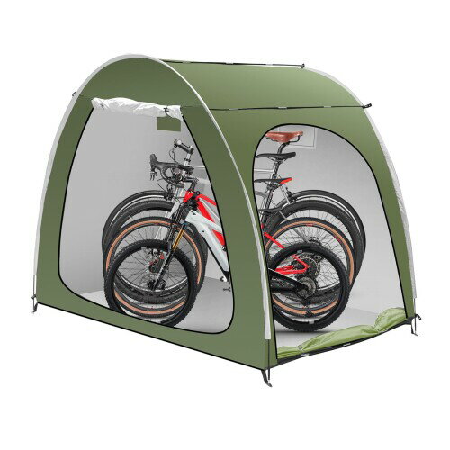 Fulgutonit 自転車テント3-4台用 サイクルハウス 二つの出入り口 200x144x168cm 大型 屋外用 撥水加工 ..