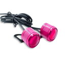 ストロボライト LED 12V 2個セット フラッシュ バイク 自動車 コンパクト デイライト 点滅 改造 スポット カスタム 汎用 (ピンク)