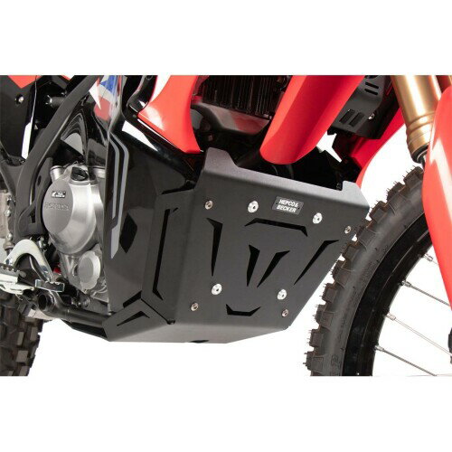 ヘプコ&ベッカー(Hepco&Becker) エンジンアンダーガード スキッドプレート 車種専用 CRF300Rally/250Rally(21-25) ブラック 1セット 8109535-0001