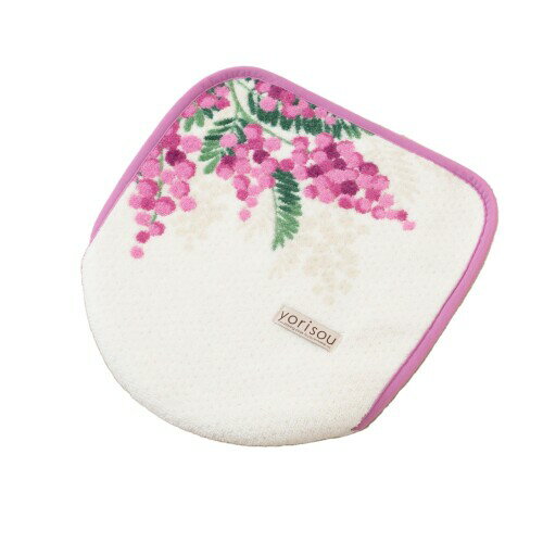 センコー(Senko) S.D.S ミモザ トイレ フタカバー 吸着シート付き 普通用・洗浄用兼用タイプ ピンク 花柄 抗菌 防臭 日本製 31848