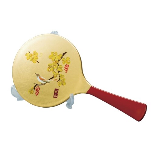 まえじゅう漆器 金華 手鏡・スタンド付 5L-211
