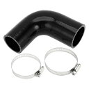 X AUTOHAUX 内径45mm-51mm 長さ102mm エルボー 90度 ブラック シリコンホース クーラント インタークーラーパイプ シリコンチューブ ...