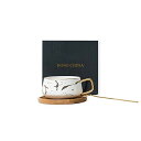 Clapoyis コーヒー マグカップ 陶器 ティーカップ ソーサー スプーン付 プレゼント