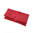 shingon.shop 念珠入れ 数珠入れ 麻素材 京都謹製 モダン (朱色)