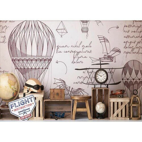 バック紙 背景紙 バックペーパー 壁紙 デコレーション 装飾 パーティー 写真撮影 スタジオ 誕生日 ベビー 赤ちゃん 世界地図 アドベンチャー 旅行 飛行機(29542-29772) Style-19 ビニール150x100c