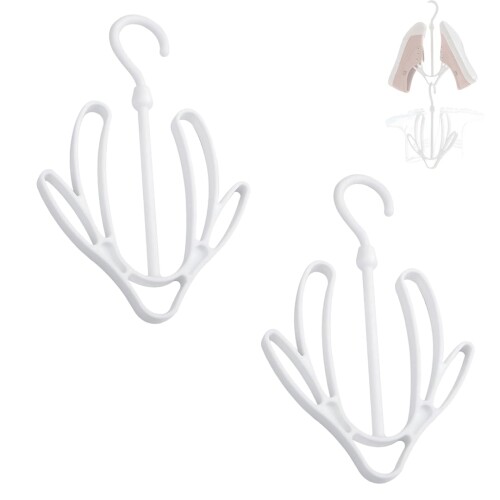 シューズハンガー 靴紐干し 洗った靴が乾きやすい 連結可能 日本製 (2個)