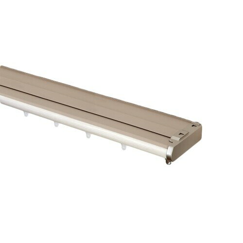 トーソー カーテンレール 1.1m～2.0m ホワイト 木目 ダブル 伸縮 遮光 静音 省エネ 光漏れ すきま風 軽減 カバートップ 30009567