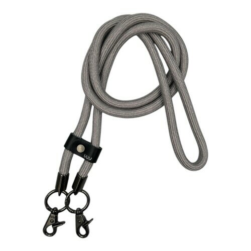 (三友産業) UUU ロングストラップ グレー 9Φ×140cm 携帯ストラップ スマホショルダー 斜めがけ UUU-0277