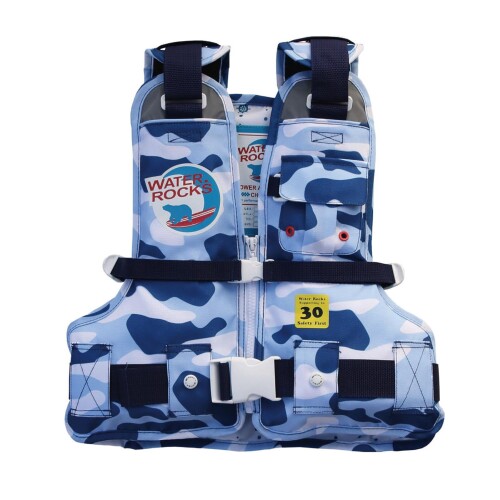 ウォーターロックス(Water Rocks) ライフベスト Kids 30kg POP WRLV-3151 ブルーカモ