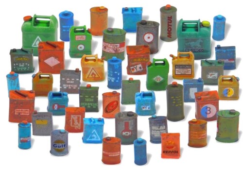グリーンスタッフワールド オイル缶セット 46個入 ミニチュア用アクセサリー GSWD-2363