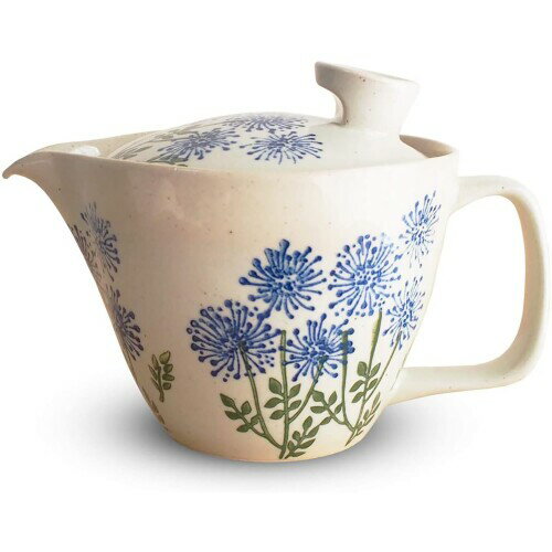 J-kitchens 急須 波佐見焼 日本製 茶こし付き 240m 大 一人用 〜 二人用 野花 ブルー ティーポット 本..