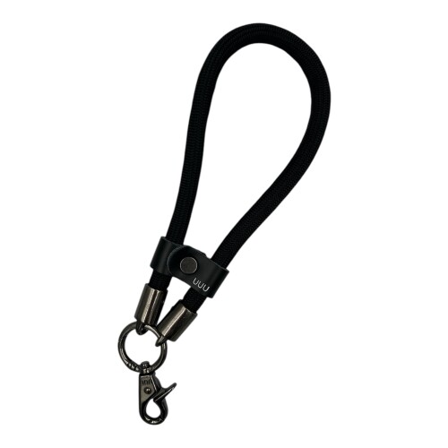 三友産業(Sanyu Sangyo) UUU ショートストラップ ブラック 9Φ×35cm 携帯ストラップ スマホショルダー 斜めがけ UUU-0275