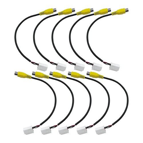 YOBIS バックカメラ 変換ケーブル トヨタ、ホンダ、ダイハツ、イクリプス対応/適用 RCH001T互換品 (10本入)