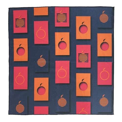 アイ・エス 包むとポーチになる くっつきタオル 58×58cm アップル IKT-AP-580