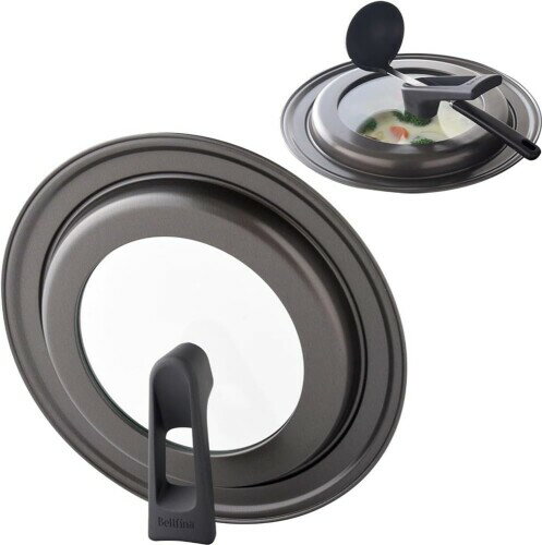 アーネスト フライパン 蓋 26-30cm対応 (自立/キッチンツールが置ける/立てた時に水が垂れにくい/吊り..