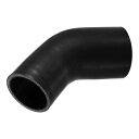 X AUTOHAUX 1個 内径60-70mm 長さ90mm 45度 黒色 シリコンホース シリコンチューブ インタークーラー ターボ インテーク ラジェーターホース 冷却 接続ホース 汎用 インテークホース エアクリー(2)