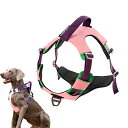 犬 用 ハーネス 調節可能 通気性 犬 ハーネス おし引っ張り防止犬 胴 輪 夜間反射材 歩行 補助 犬 の ハーネス 負担 が 少ない 大中型犬 (S(Chest43-56cm/6-12 kg), ピンク)